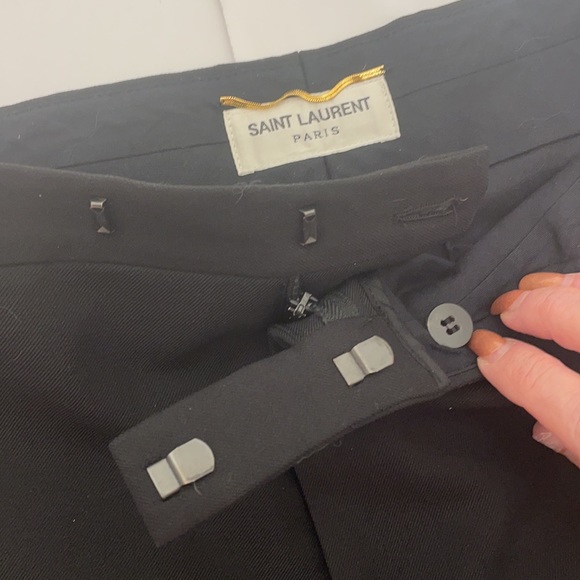 YVES ST LAURENT Black wool pants size 12  $95 - Picture 6 of 12